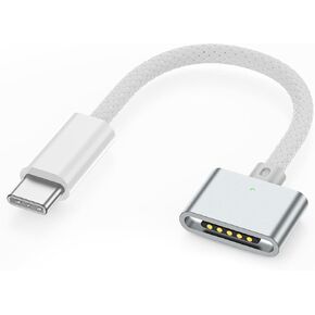 140W USB-C Male to Magnetic 3 Female Charging Adapter for iOS Android and Other USB C Devices, Type C to Magnetic 3 Charging Cable Adapter(Male to Female), (0.32 ft) Nylon Braided. in Kuwait