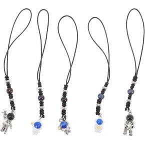 5pcs Key Chain Cute Phone Case Wristlet Keychain for Keys Wallet Lanyard Spaceman Keychain Wrist Lanyard Keychain Phone Hanging Chain Phone Case Hanging Rope Cell Phone Strap Belt