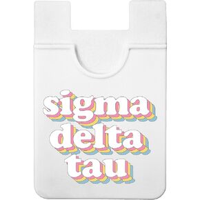 Sorority Shop Sigma Delta Tau Koala Pouch - Retro Design Card Holder for Phone Case- Phone Wallet Stick On - Ultra-Thin and Lightweight Phone Case Wallet - Holds Cards and Cash