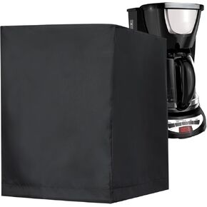 Coffee Maker Cover, Universal Waterproof and Dustproof Shield for Countertop Appliances in Home, Garage and Office, Black