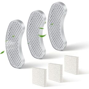 6-Pack Filters Replacement & 6-Pack Sponges, 3 Months Set of Replacement Filters for Petlipo Ultra Quiet Pet Water Fountain