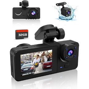 Dash Cam Front and Rear Inside,4K Full UHD Dash Camera for Cars,Car Camera with IR Night Vision, 24 Hours Recording,Loop Recording, G-Sensor,Support 32 GB Max