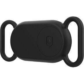 Vanjua Dag Collar Holder for Galaxy Smarttag2, Soft Silicone Waterproof Case for Pet Cat, Anti-Lost Scratch Resistant Protective Cover Accessory Compatible with Samsung Galaxy Smart tag2 (Black)