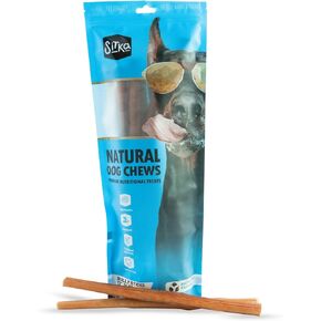 Sitka Farms Bully Sticks Slim 12 inch - 10 Count - Bully Sticks for Dogs - All Natural Long Lasting Dental Treats for Large Medium and Small Dogs, Collagen Chews for Dogs