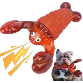 Squeaky Dog Toys for Aggressive Chewers for Large Dogs, Interactive Dog Chew Toys to Keep Them Busy, Indestructible Squeaky Dog Toys, Tough Dog Toys for Medium/Large Dogs (Red)