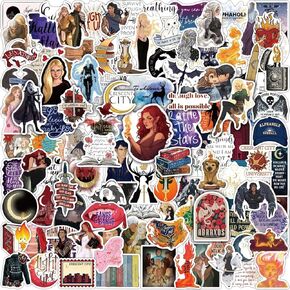 160 PCS SJM Book Stickers, Fantasy Bookish Acotar Stickers for Kindle, iPad, Laptops, Water Bottles, Acotar Crescent City Throne of Glass Merch Matte Waterproof Sticker Pack Gifts