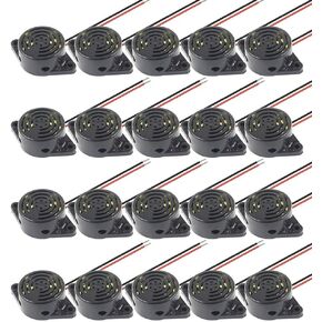 20PCS DC 3-24V Alarm Siren Electronic Piezo Active Buzzer, 100dB High Decibel Continuous Beep Speaker