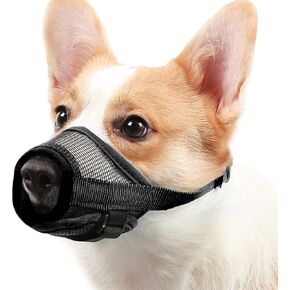 Mayerzon Dog Muzzle with Adjustable Strap to Prevent Biting Fierce Barking and Chewing, Air Mesh Breathable Pet Muzzles for Small Medium Large Dogs