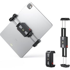 VRIG Tablet Tripod Holder Mount iPad Tripod Holder,Width 1/4" Screw Hole and Cold Shoe for Tripod, Selfie Stick, Monopod,Compatible with iPad Pro,iPad Air,iPad Mini,5-13 Inch Tablets