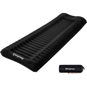 KingCamp Deluxe Inflatable Sleeping Pad for Camping, Luxury Ultra-Comfortable Air Mattress Lightweight Mat for Backpacking, Car Camping Hiking, Tent, Cot and Travel, Single and Double 2 Size