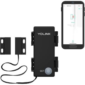YoLink LoRa Smart Outdoor Contact Sensor & Hub Starter Kit, Gate & Shed Door Sensor, Universal Contact-Closure Sensor, Email/SMS/Push Alerts, 1/4 Mile Open Air Range, Alexa, IFTTT, Home Assistant