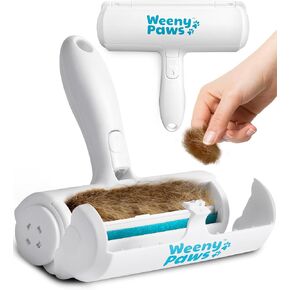 Pet Hair Remover and Reusable Lint Roller, Cat and Dog Hair Remover for Furniture, Couch, Carpet, Clothing and Bedding - Portable, Multi-Surface Fur Removal Tool - Weeny Paws