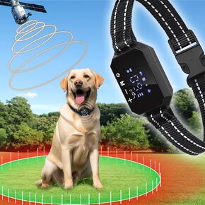 Wireless Dog Fence,GPS Electric Invisible Fence for Dogs,Range 98FT to 3280FT Wireless Pet Fence System,Multifunction Training Dog Collar with Waterproof and Rechargeable,Outdoor Use Only