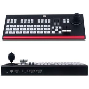 TY-1500HD Switcher Panel, HDMI HD Video Recording 4K Virtual Studio Recording Switcher, for Live Broadcast Production, New Media, YouTube, Support PTZ Control, Downstream Key, Tally Output