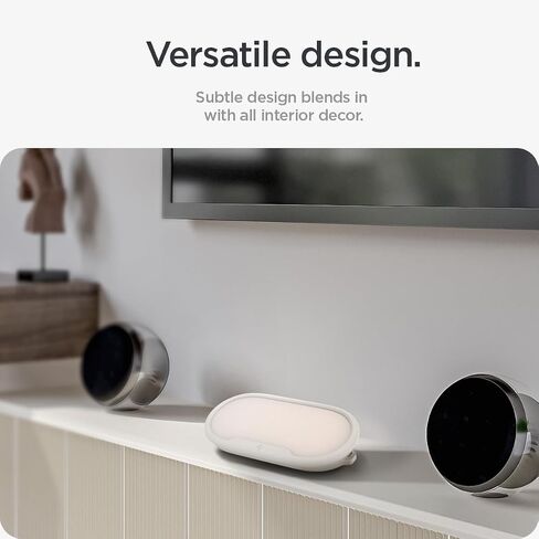 Spigen سيليكون مناسب مصمم لجهاز Google TV Streamer (4K) 2024 بدون حفر على الحائط وحامل التلفزيون وحقيبة حماية الشماعة مع حبل - بورسلين in Saudi Arabia