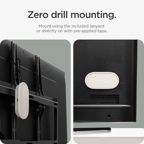 Spigen سيليكون مناسب مصمم لجهاز Google TV Streamer (4K) 2024 بدون حفر على الحائط وحامل التلفزيون وحقيبة حماية الشماعة مع حبل - بورسلين in Saudi Arabia