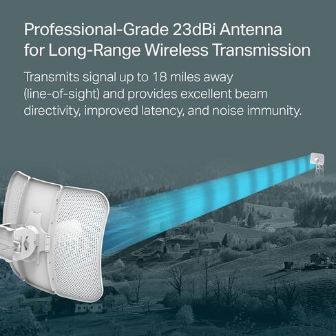 TP-Link 5GHz AC867 Long Range Outdoor CPE for PtP and PtMP Transmission | Point to Point Wireless Bridge | 23dBi | Passive PoE Powered w/Free PoE Injector | Pharos Control (CPE710) (Renewed) in Kuwait