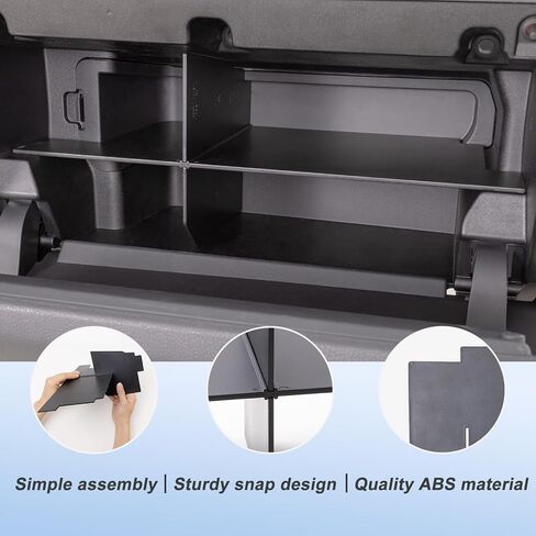 JKCOVER Compatible with Toyota Tacoma Glove Box Dividers Organizer 2016 2017 2018 2019 2020 2021 2022 2023 Accessories,Insert Box ABS Secondary Storage in Saudi Arabia