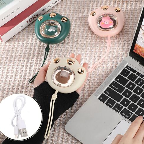 6 قطع صغيرة لطيفة على شكل مخلب قطة كهربائية لتدفئة اليد قابلة لإعادة الشحن USB محمولة وقابلة لإعادة الاستخدام مع سيليكون معلق للأطفال والنساء والرجال الشتاء الرياضات الداخلية والخارجية in Kuwait