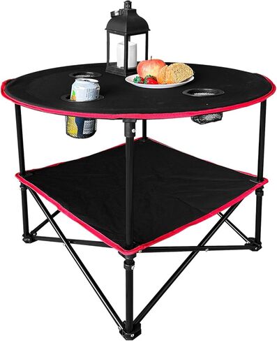 Camping Table Beach Tables for Sand Foldable with 4 Cup Holders and Carrying Bags Folding Picnic Table for Outdoor Indoor Beach BBQ Outdoor Fishing in Saudi Arabia