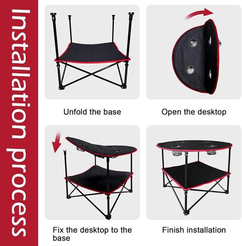 Camping Table Beach Tables for Sand Foldable with 4 Cup Holders and Carrying Bags Folding Picnic Table for Outdoor Indoor Beach BBQ Outdoor Fishing in Saudi Arabia