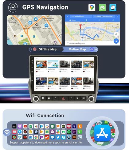 [8 CORE 4G+64G] راديو سيارة لسيارة شيفروليه تشيفي كامارو 2010-2015 مع Carplay/Android Auto، 9 بوصة Android 13 IPS شاشة تعمل باللمس ستيريو سيارة، بلوتوث، GPS Navi، WiFi، SWC، كاميرا احتياطية in Saudi Arabia