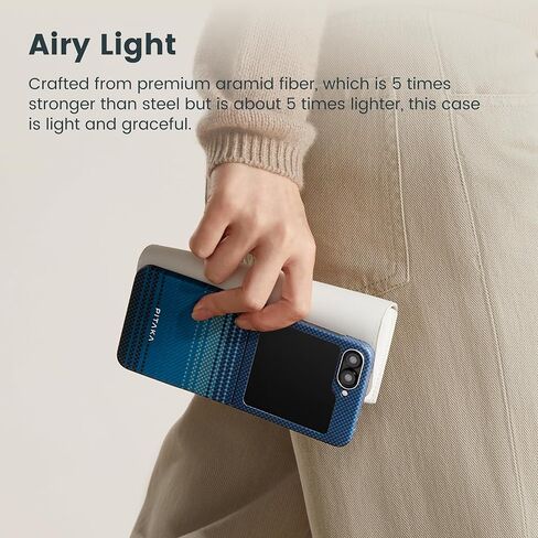 حافظة بيتاكا لهاتف Z Flip 6، حافظة مغناطيسية نحيفة وخفيفة لهاتف Galaxy Z Flip 6 مع ملمس بدون حافظة، مصنوعة من ألياف الأراميد 1500D [حافظة MagEZ 5 - Moonrise] in Saudi Arabia