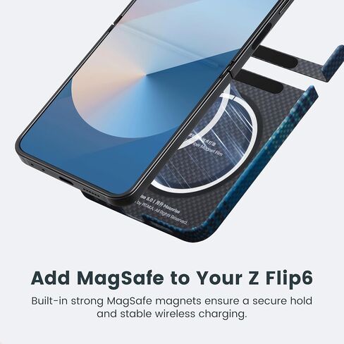 حافظة بيتاكا لهاتف Z Flip 6، حافظة مغناطيسية نحيفة وخفيفة لهاتف Galaxy Z Flip 6 مع ملمس بدون حافظة، مصنوعة من ألياف الأراميد 1500D [حافظة MagEZ 5 - Moonrise] in Saudi Arabia