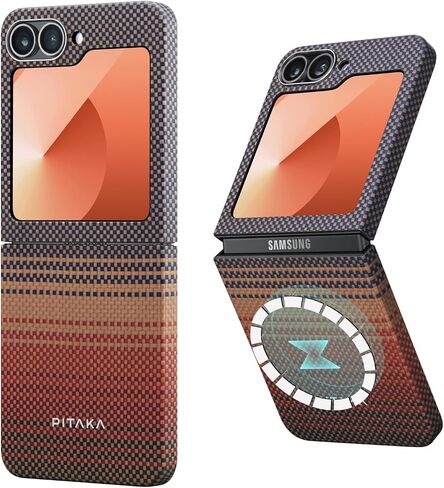 حافظة بيتاكا لهاتف Z Flip 6، حافظة مغناطيسية نحيفة وخفيفة لهاتف Galaxy Z Flip 6 مع ملمس بدون حافظة، مصنوعة من ألياف الأراميد 1500D [حافظة MagEZ 5 - Moonrise] in Saudi Arabia