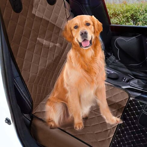 Full Protection Dog Car Seat Cover with Side Flaps Nonslip Scratchproof. Waterproof Front Seat Car Cover Fits for Most Vehicles 1 Pack (Black) in Saudi Arabia