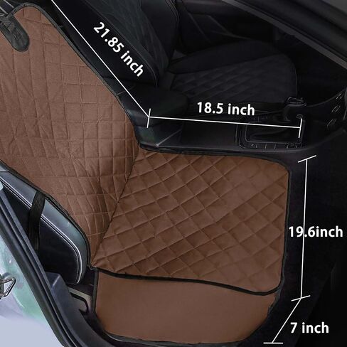 Full Protection Dog Car Seat Cover with Side Flaps Nonslip Scratchproof. Waterproof Front Seat Car Cover Fits for Most Vehicles 1 Pack (Black) in Saudi Arabia