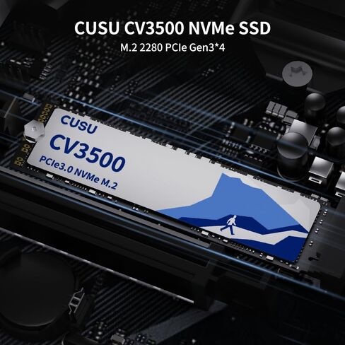 محرك أقراص الحالة الصلبة الداخلي CUSU CV3500 SSD 1 تيرابايت PCIe Gen3x4 NVMe M.2 2280، سرعة قراءة تصل إلى 3500 ميجابايت/ثانية، مع ملصق تبريد، تخزين للكمبيوتر الشخصي وسطح المكتب وأجهزة الكمبيوتر المحمولة in Saudi Arabia