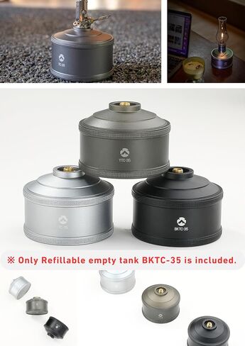 CAMPINGMOON Empty Refillable Gas Fuel Cylinder Standard for Backpacking Camping Stove EN417 Lindal Valve 110g Green YTC-35 in Saudi Arabia
