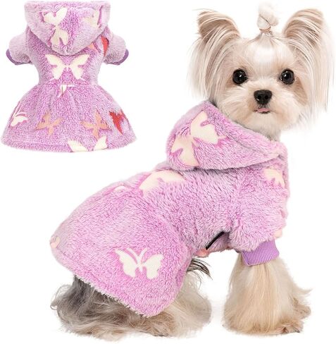 Dog Hoodie Dog Sweater Winter Dog Clothes for Small Dogs Boy Girl Pet Sweater Dress for Dogs Cold Weather Dog Coats Fall Dog Sweatshirt for Chihuahua Yorkie Cat Sweater Dog Costumes in Saudi Arabia