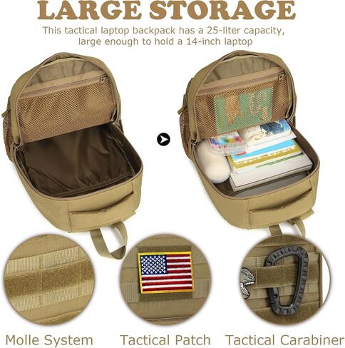 Kids tactical Backpack for Boys School Bag 20L mini Children Backpack for Outdoor Camping Travel (Black CM) in Saudi Arabia