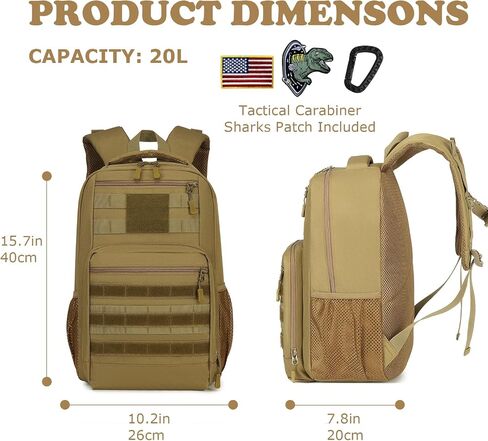 Kids tactical Backpack for Boys School Bag 20L mini Children Backpack for Outdoor Camping Travel (Black CM) in Saudi Arabia