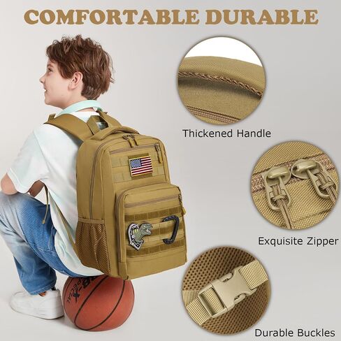 Kids tactical Backpack for Boys School Bag 20L mini Children Backpack for Outdoor Camping Travel (Black CM) in Saudi Arabia