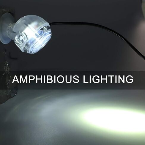 GLOGLOW Aquarium Lights, Plastic LED Fish Colourful Gradient Waterproof Submersible Night Spot Light LED Aquarium Light Fish Colored Light(US Plug White) in Saudi Arabia