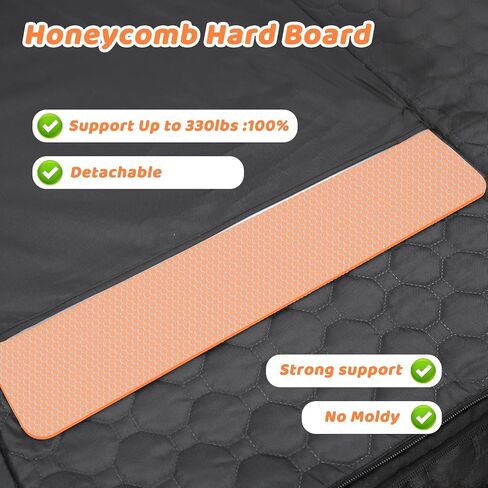 Back Seat Extender for Dogs, 600D Anti-Scracth Dog Car Seat Cover with Hard Bottom,NonSlip Dog Hammock for Car Backseat Protector ,100%Waterproof Dog Car Seat Bed with Mesh Window for Car/Truck/SUV in Saudi Arabia