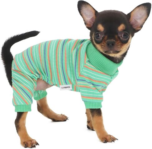 بيجامة كلب من LOPHIPETS لملابس الشاي الصغيرة تشيهواهوا يوركي والجرو والقطط - أخضر/XS in Kuwait