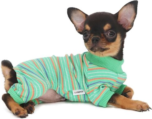 بيجامة كلب من LOPHIPETS لملابس الشاي الصغيرة تشيهواهوا يوركي والجرو والقطط - أخضر/XS in Kuwait