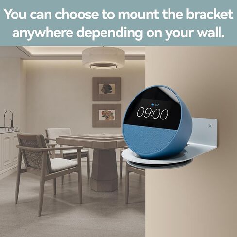حامل حائط معدني من شينار متوافق مع ech0 Spot 2024/Homepod 2، حامل ملحقات دعامة متوافق مع إدارة الكابلات المتكاملة Spot/Homepod 2 بحد أقصى. 20 رطلا (أبيض) in Kuwait