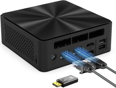 Mini PC, Intel 12th Alder Lake N100 (up to 3.4GHz), 16GB DDR4 RAM 512GB M.2 SSD Dual LAN, Mini Desktop Computers Windows 11, 4K Triple Display, Type-C, WiFi 6, BT 5.2, Micro PC for Home Office in Saudi Arabia