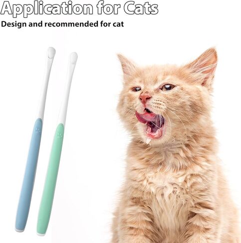 4 Pcs Small Dog Toothbrush Micro Brush Head Nano Soft Bristle Comfort Grip Gentle Pet Toothbrush for Puppy Kitten Sensitive Gum and Teeth Cats Dogs Teeth Cleaning Dental Care in Kuwait