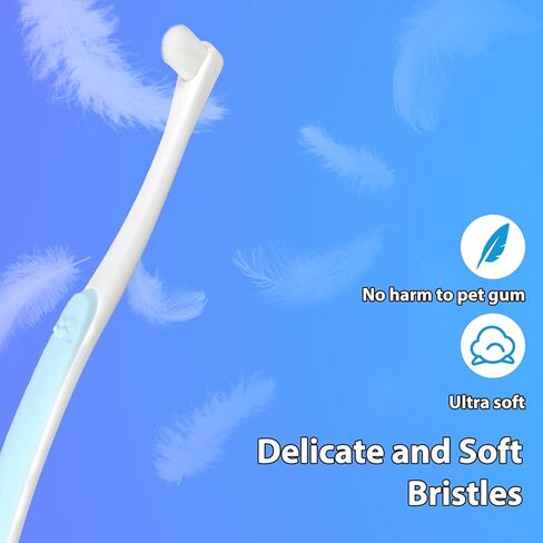 4 Pcs Small Dog Toothbrush Micro Brush Head Nano Soft Bristle Comfort Grip Gentle Pet Toothbrush for Puppy Kitten Sensitive Gum and Teeth Cats Dogs Teeth Cleaning Dental Care in Kuwait