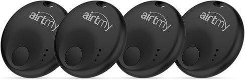 Item Finders,Bluetooth Luggage Tracker, GPS Finders Tracking, Works with Apple Find My (iOS Only), Replaceable Battery, Lost Mode, Smart Key Finder Item Locator Black (4 Packs) in Saudi Arabia