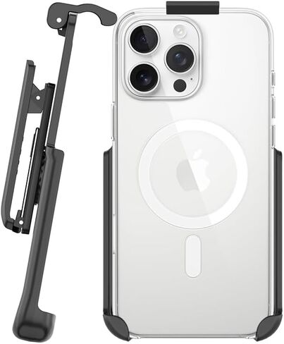 BELTRON Belt Clip Holster Compatible with Apple iPhone 16 Pro Max Clear Case with MagSafe - Features: Built in Kickstand (Holster Only, Case is NOT Included) in Saudi Arabia