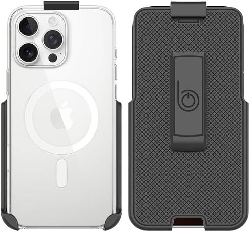 BELTRON Belt Clip Holster Compatible with Apple iPhone 16 Pro Max Clear Case with MagSafe - Features: Built in Kickstand (Holster Only, Case is NOT Included) in Saudi Arabia