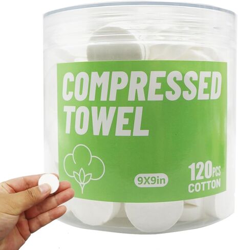 Disposable Face Towel, Compressed Towels, Coin Towel for Travel Camping Hiking, Magic Towel Portable Soft Tissue Wipes Hand Face Home Beauty (120 Count) in Saudi Arabia