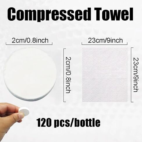 Disposable Face Towel, Compressed Towels, Coin Towel for Travel Camping Hiking, Magic Towel Portable Soft Tissue Wipes Hand Face Home Beauty (120 Count) in Saudi Arabia